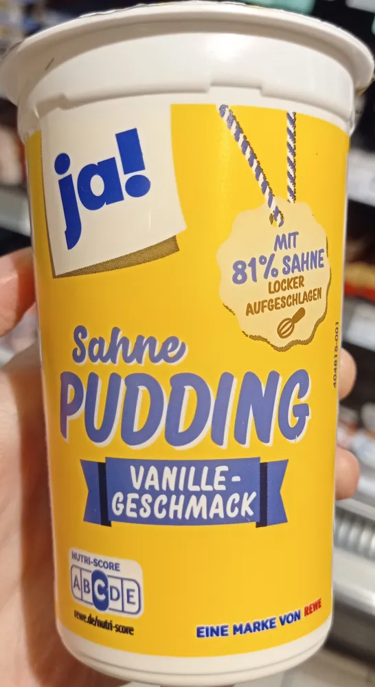 Sahne-Pudding Vanille-Geschmack