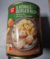 6 Königsberger Klopse mit Kartoffeln in cremiger Kapernsauce