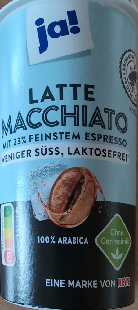 Latte Macciato weniger süss, laktosefrei