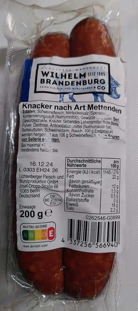 Knacker nach Art Mettenden