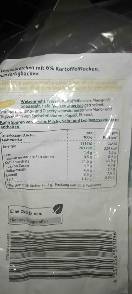 Kartoffelbrötchen