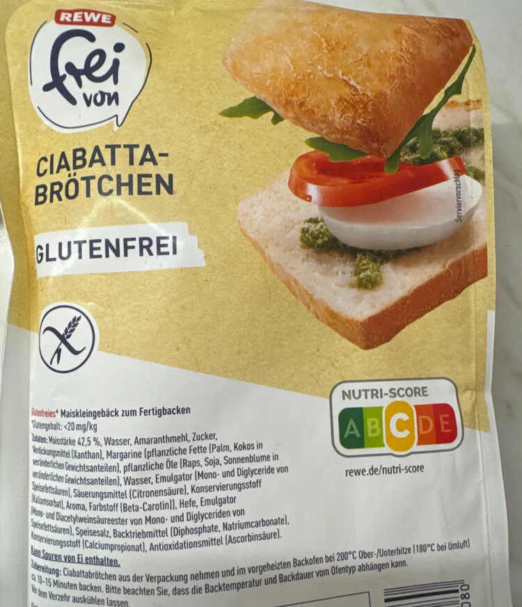 Ciabatta- Brötchen Glutenfrei