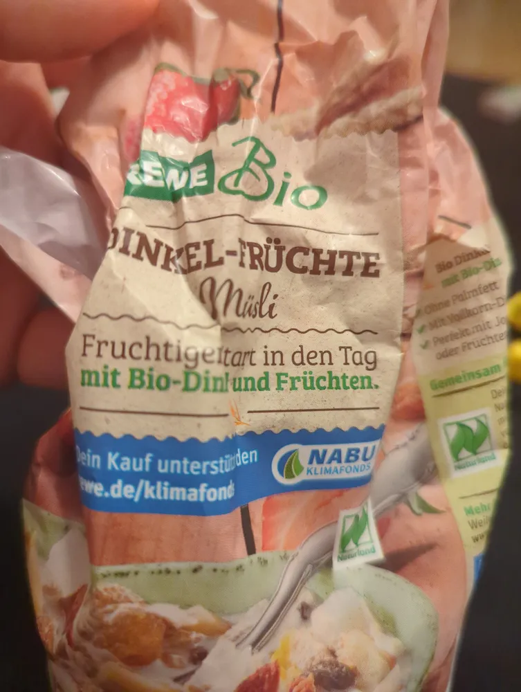 Dinkel Früchte Müsli