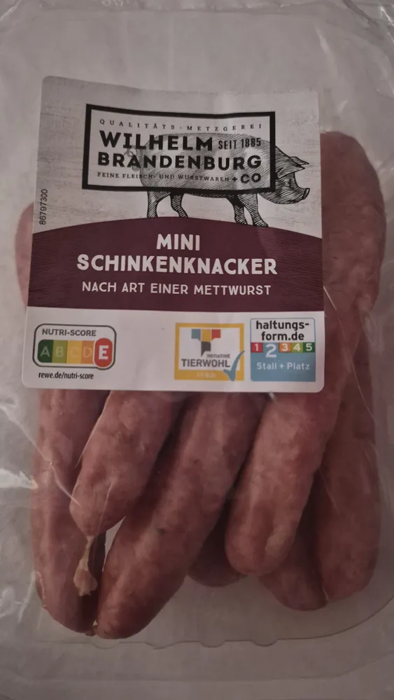 Mini Schinkenknacker nach Art einer Mettwurst