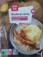 Rostbratwürste mit Kartoffelpüree & Sauerkaraut