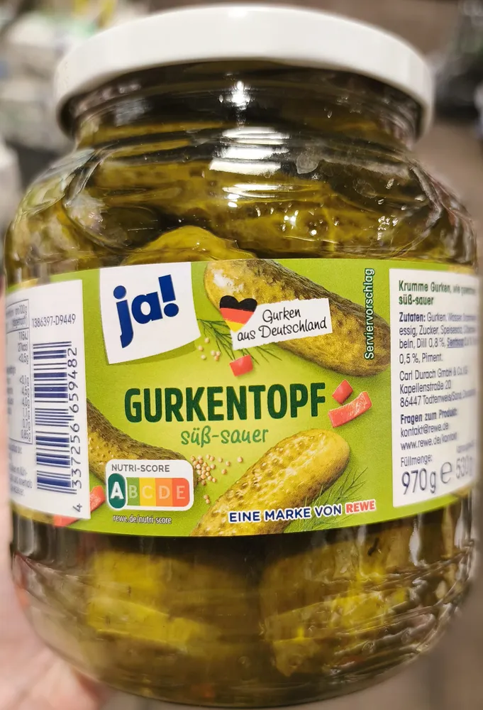 Gurkentopf Süss-Sauer