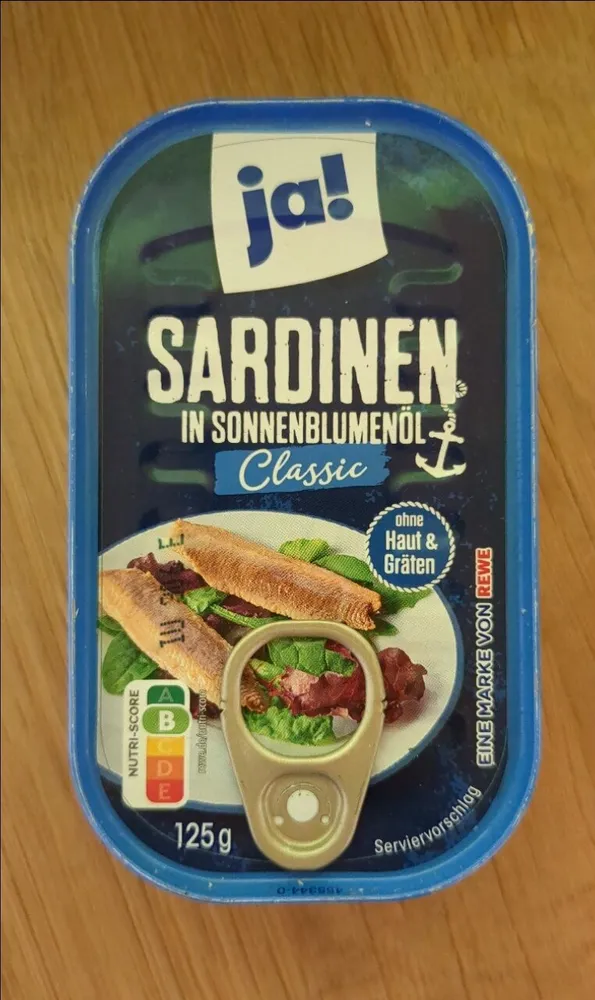 Sardinen in Sonnenblumenöl