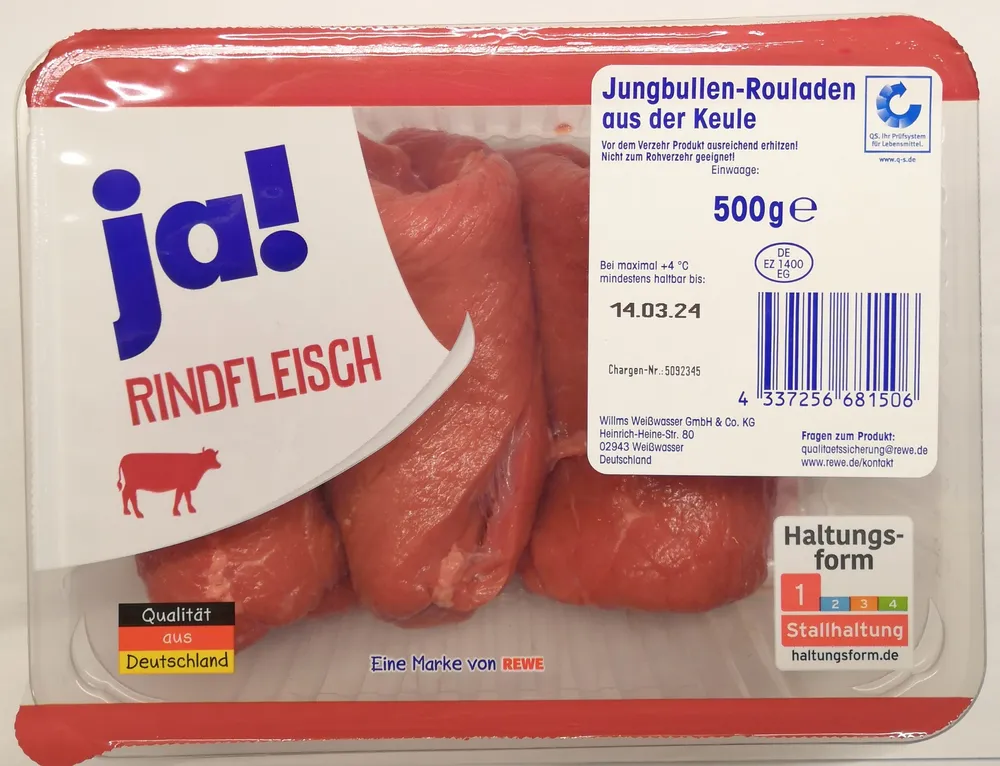 Jungbullen-Rouladen