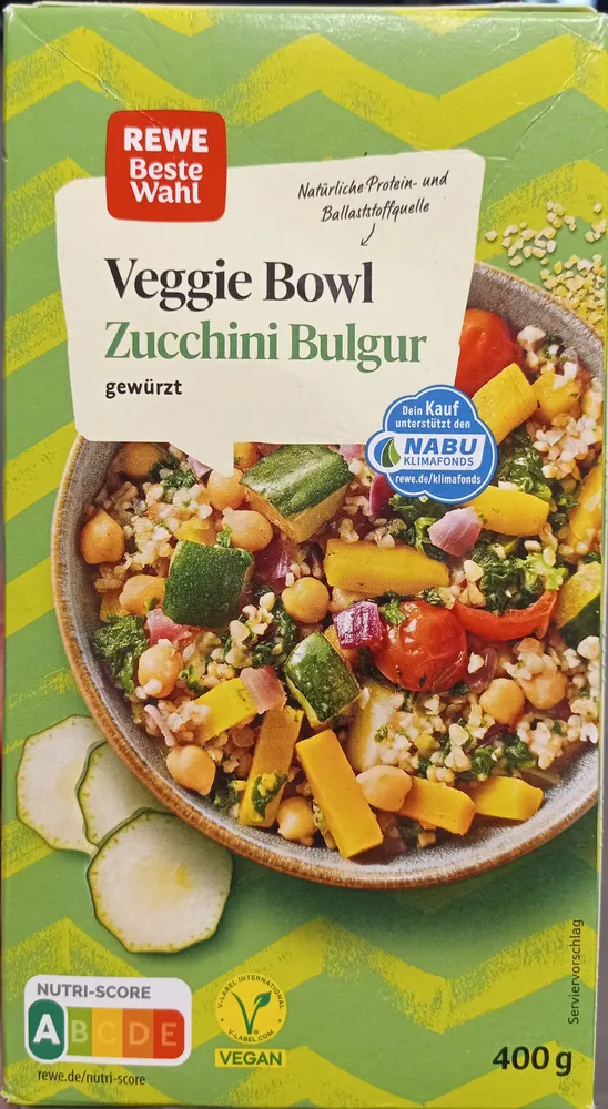 Veggie Bowl Zucchini Bulgur 4337256686068 Gemüsemischung mit Kichererbsen und Bulgurweizen, gewürzt, tiefgefroren