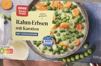 Rahm-Erbsen mit karotten und Schlagsahne