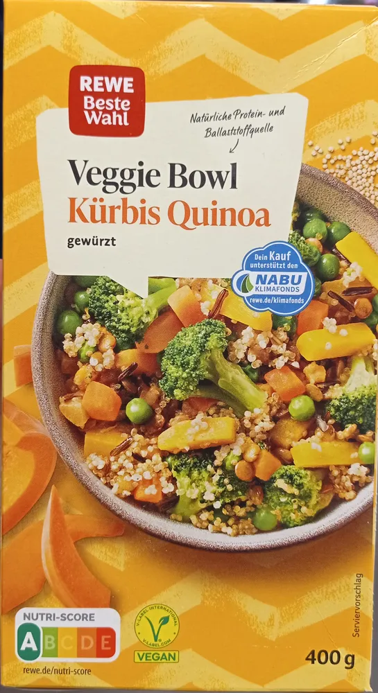 Veggie Bowl Kürbis Quinoa