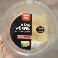 Käse-Würfel aus altem Gouda