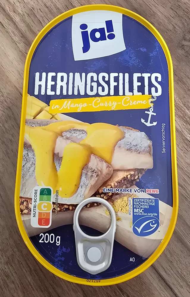 Heringsfilets in Mango-Curry-Creme