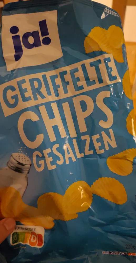 Geriffelte Chips Gesalzen