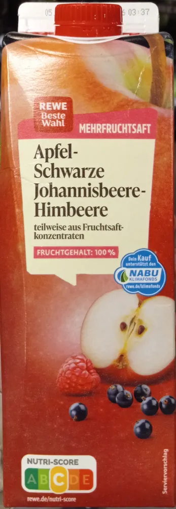 Apfel-Schwarze Johannisbeere Himbeer
