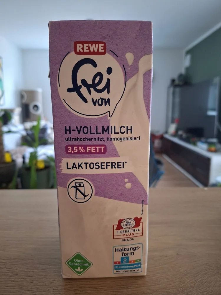 Milch - Haltbare Vollmilch 3,5% Laktosefrei