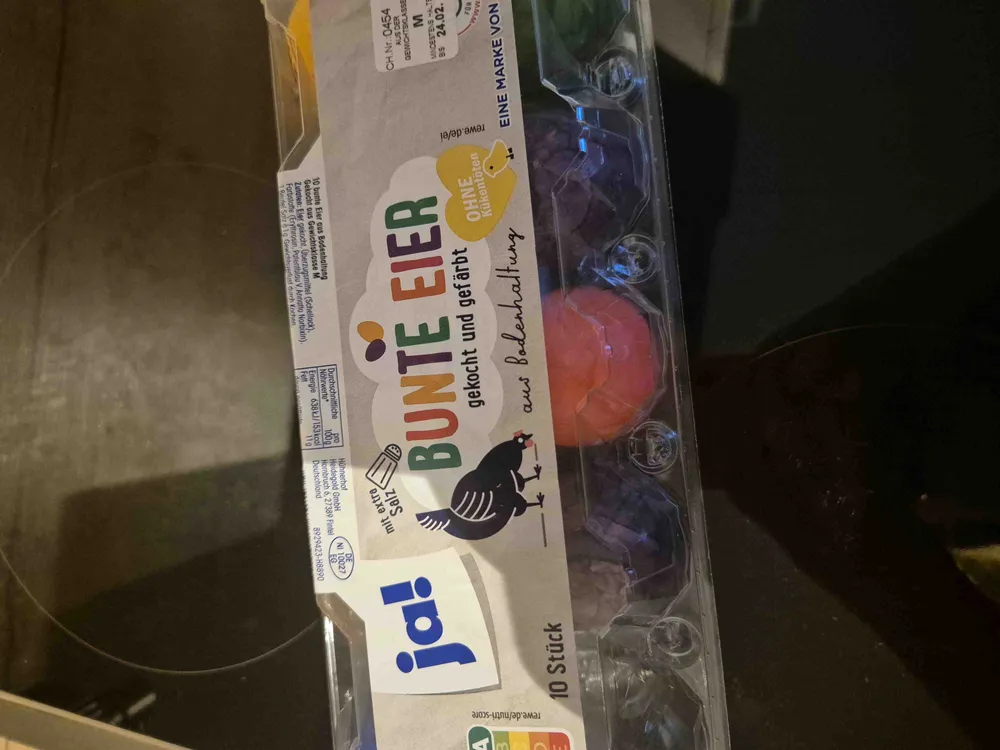 Bunte gekochte Eier