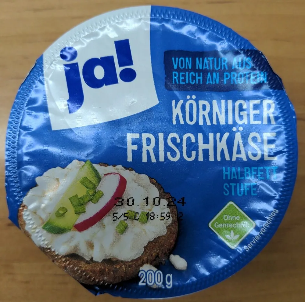 Körniger Frischkäse Halbfettstufe