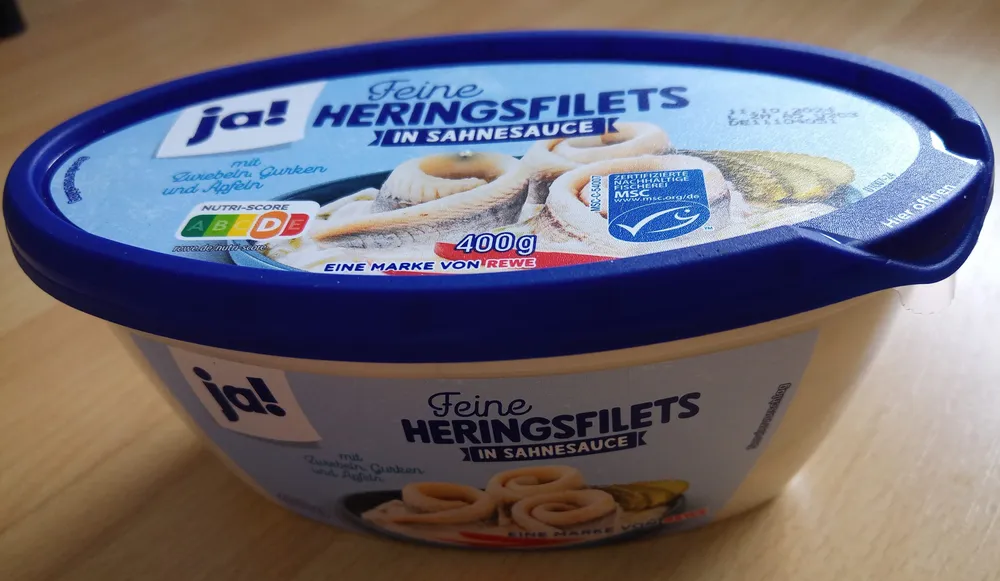 Feine Heringsfilets in Sahnesauce