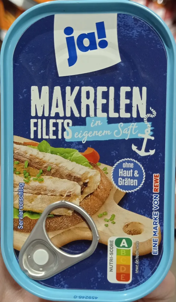 Makrelenfilets im eigenen Saft