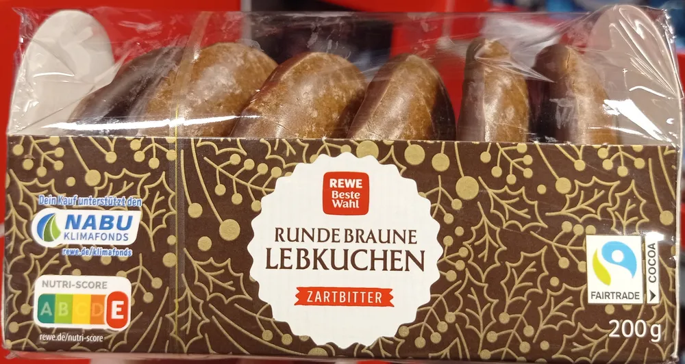 Runde Braune Lebkuchen Zartbitter