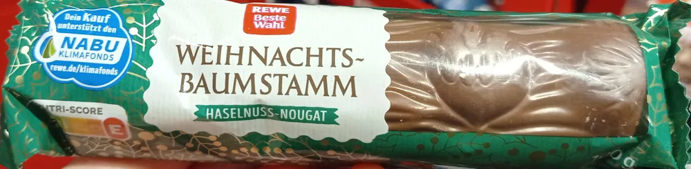 Weihnachtsbaumstamm Haselnuss-Nougat