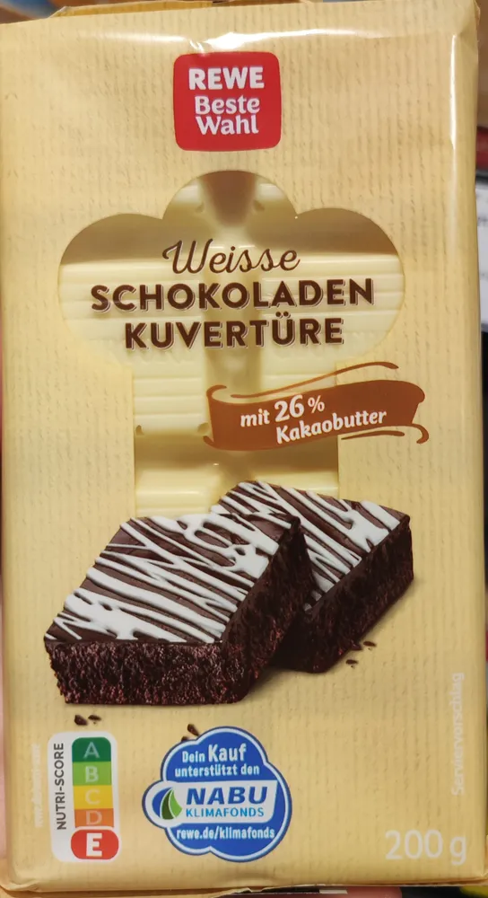 Weisse Schokoladenkuvertüre
