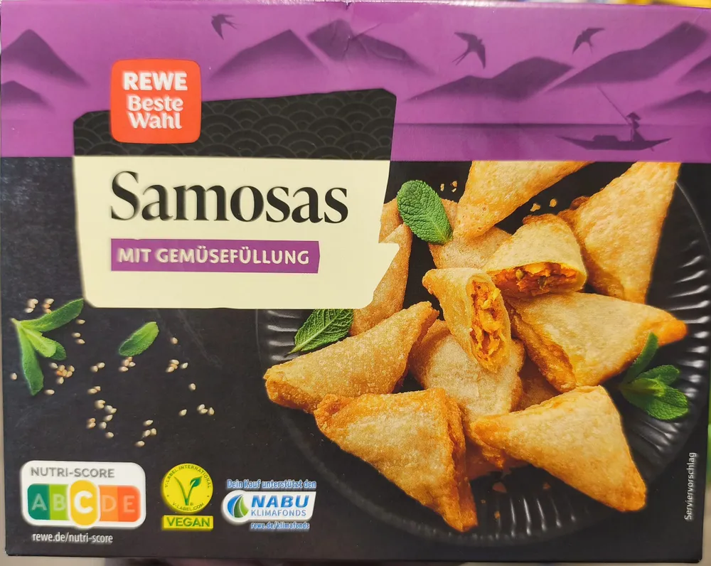 Samosas mit Gemüsefüllung