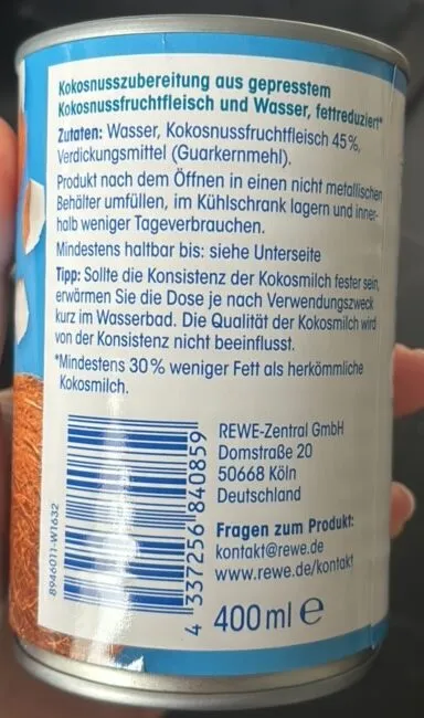 Kokosmilch Fettreduziert