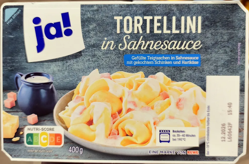 Tortellini in Sahnesauce