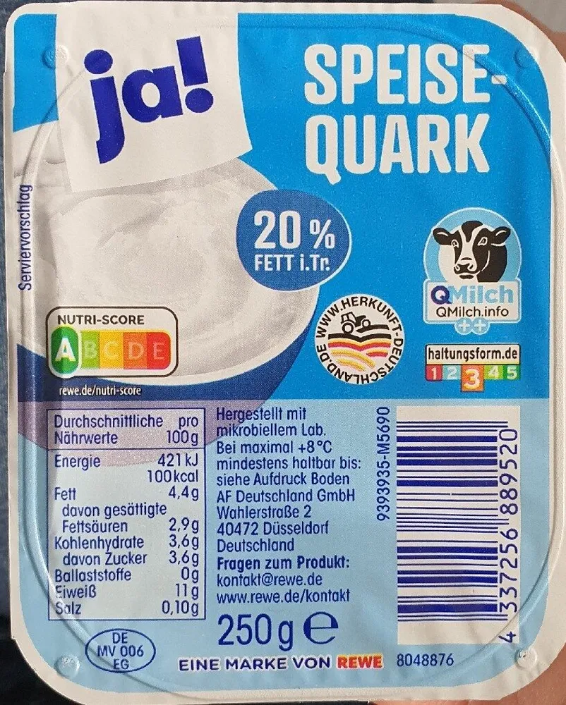Speisequark 20% Fett