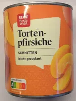 Tortenpfirsiche, Schnitten, leicht gezuckert
