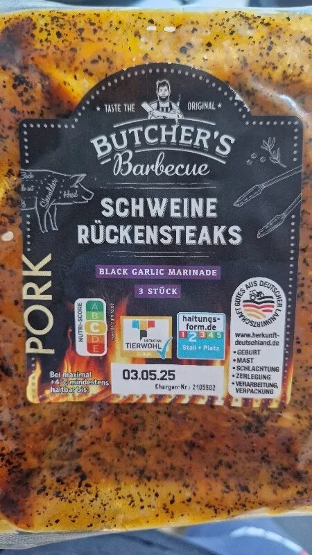 Schweine Rückensteaks