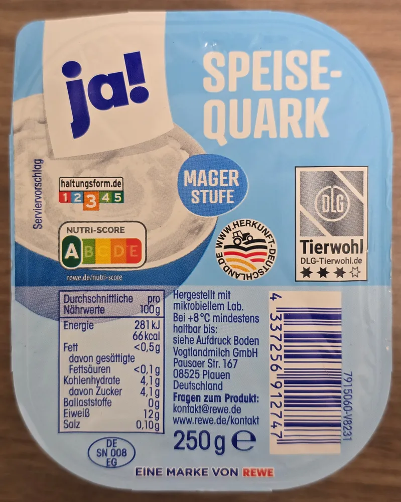 SPEISEQUARK MAGERSTUFE