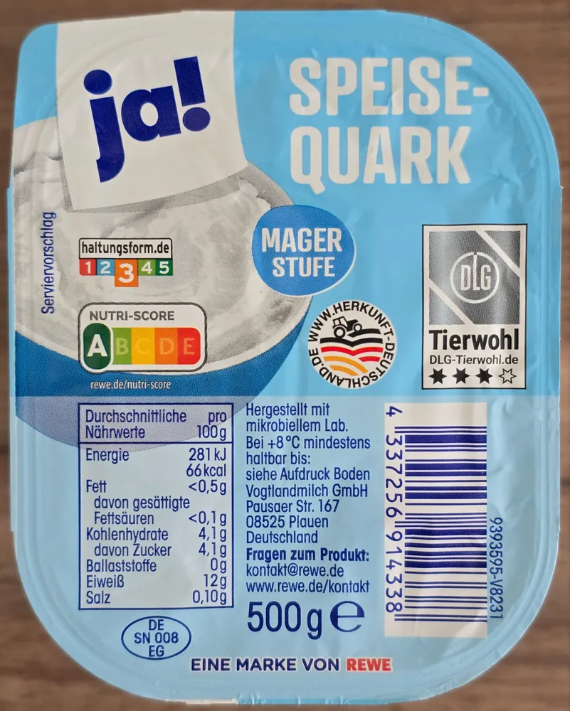 SPEISEQUARK MAGERSTUFE
