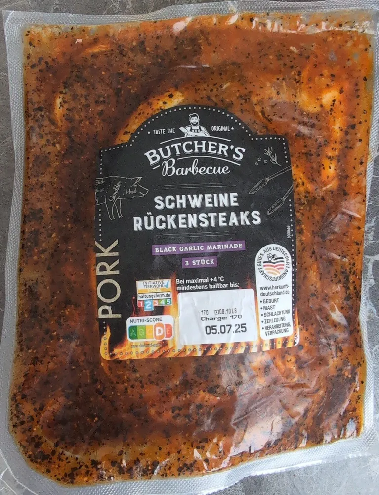 Schweine Rückensteaks