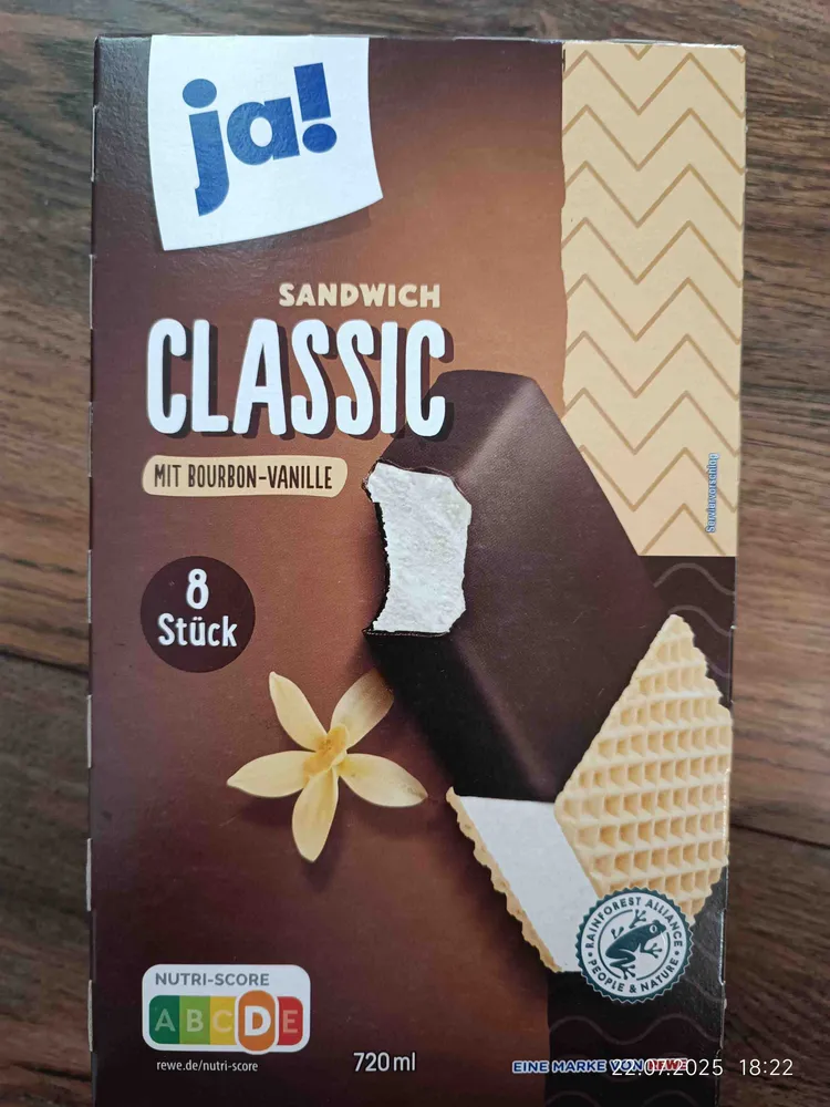 ja! Sandwich Classic mit Bourbon-Vanille