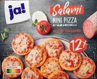 Mini Pizza mit Salami und Mozarella