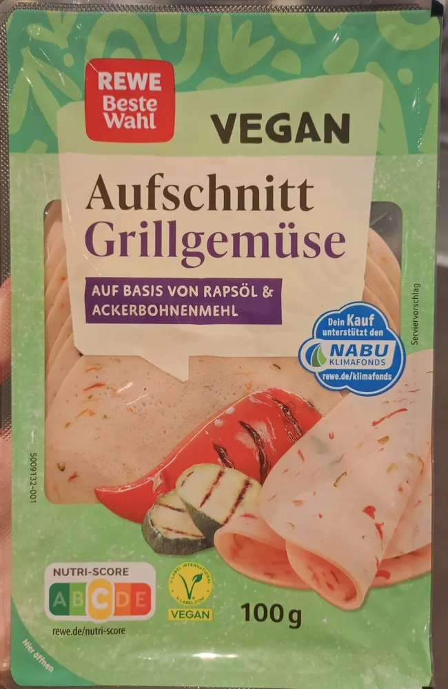 Aufschnitt Grillgemüse