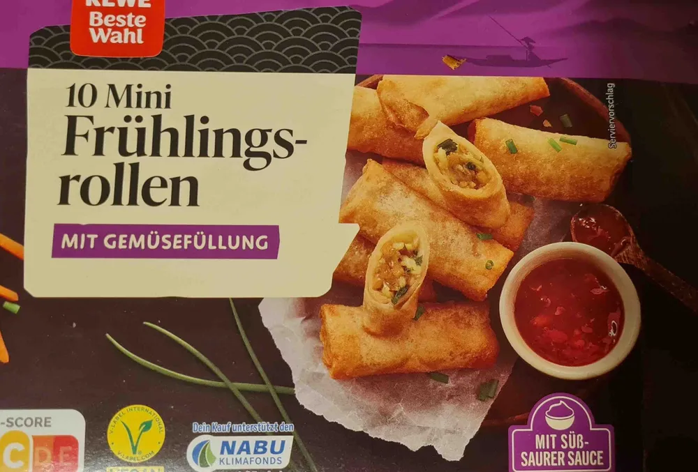 Mini Frühlingsrollen Gemüsefüllung mit süß sauer Soße
