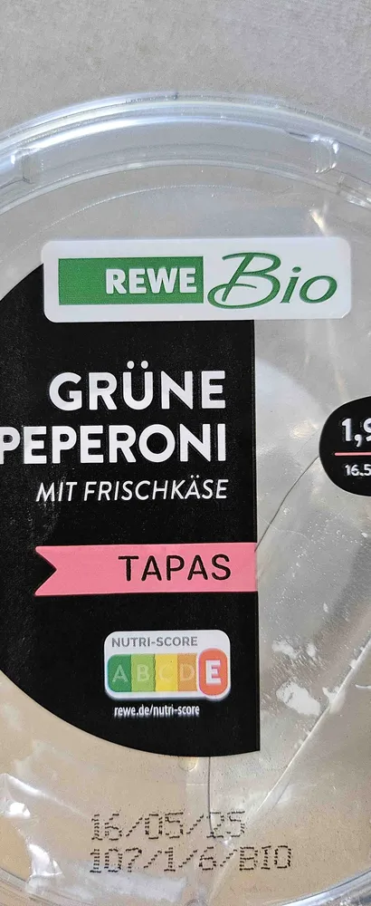 Grüne Peperoni mit Frischkäse