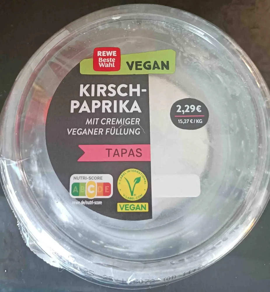 Kirsch paprika mit cremiger veganer fülling