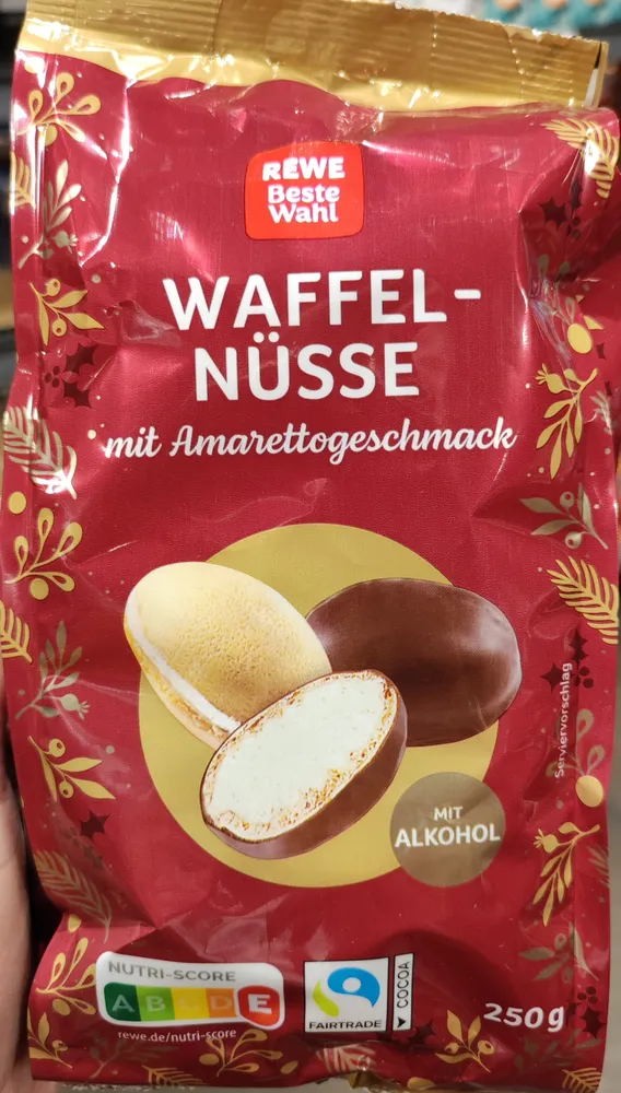 Waffelnüsse mit Amarettogeschmack