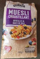 Muesli croustillant myrtilles et baie de goji