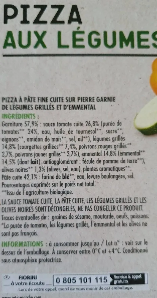 Pizza aux légumes