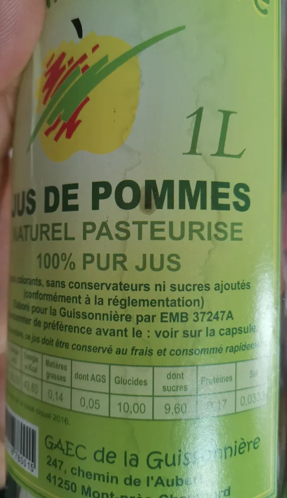 jus de pomme la gussoniere
