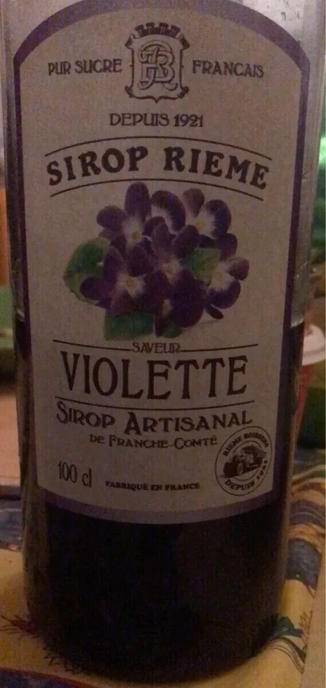 Saveur Violette sirop artisanal