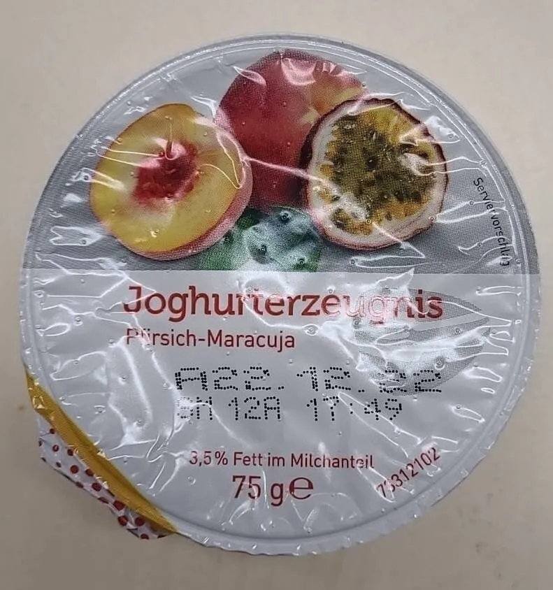 Joghurterzeugnis Pfirsich maracuja