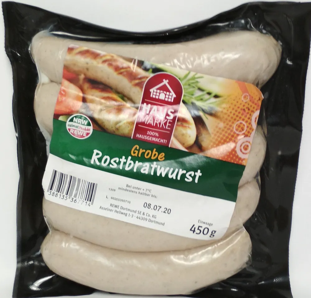 Grobe Rostbratwurst