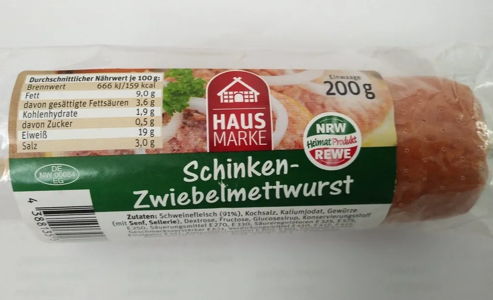 Schinken-Zwiebelmettwurst